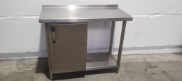 s/s table with cabinet